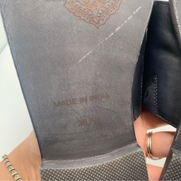 NWOB Free People Women's Saturday Sandals black leather size 36.5 US 6 1083 - Picture 7 of 7